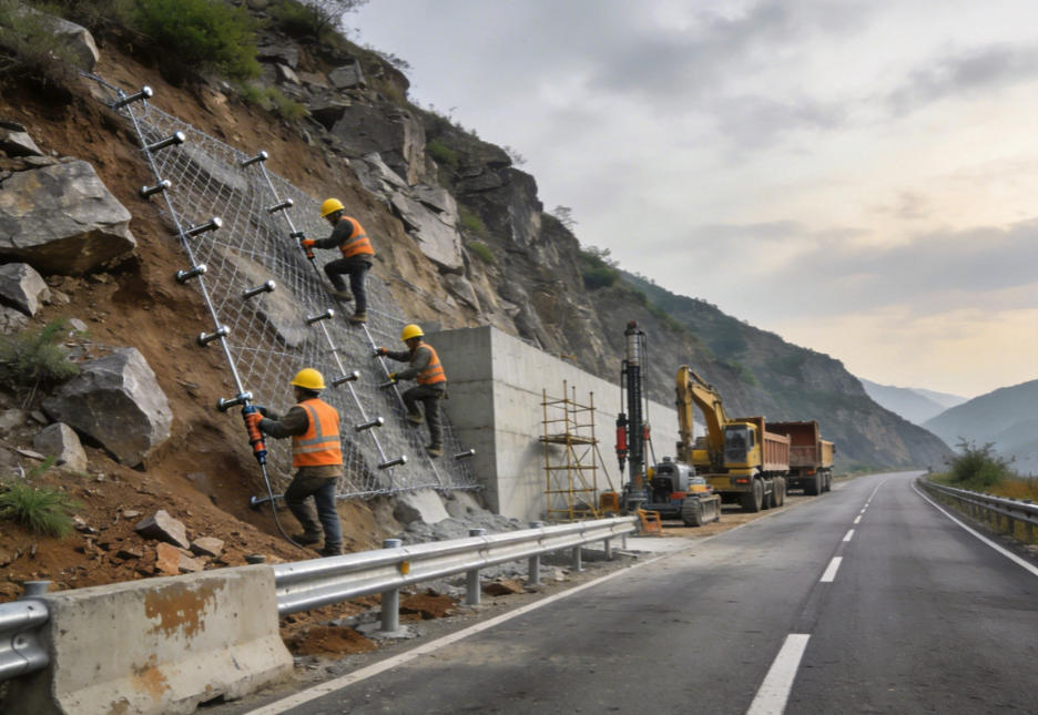 企石镇公路道路护坡